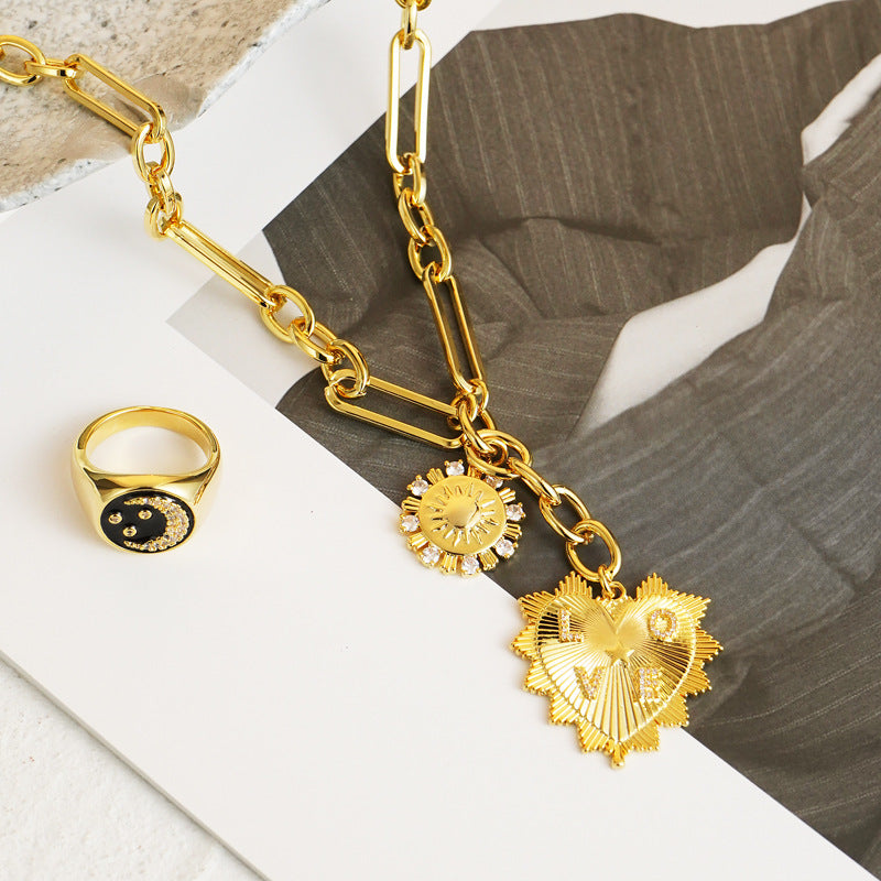 Collier plaqué or véritable, Style Cool, Simple, entrée de tempérament, chaîne de pull Lux, clavicule