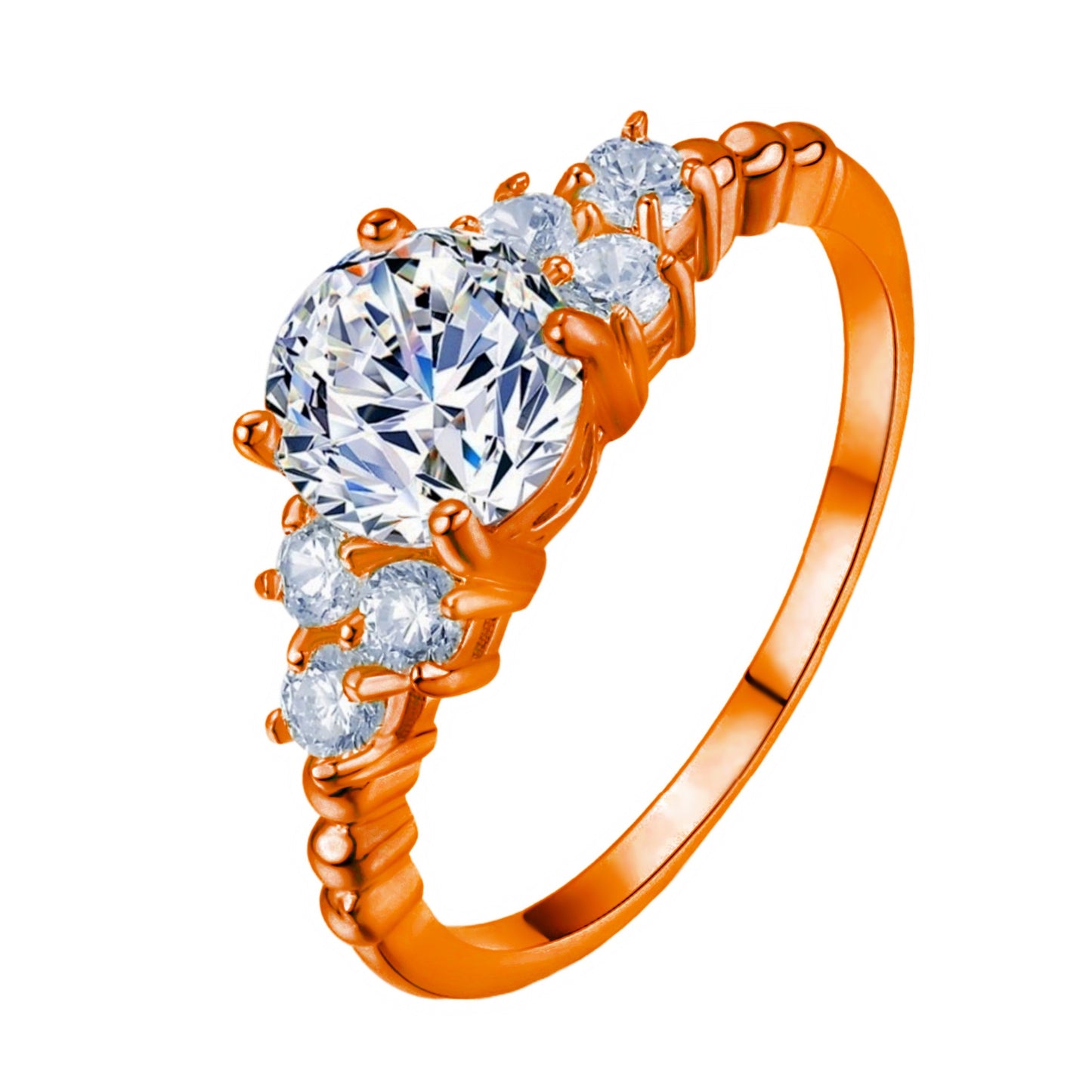 Princess Ring Silver Anti-real Diamond Ring Inlaid Super