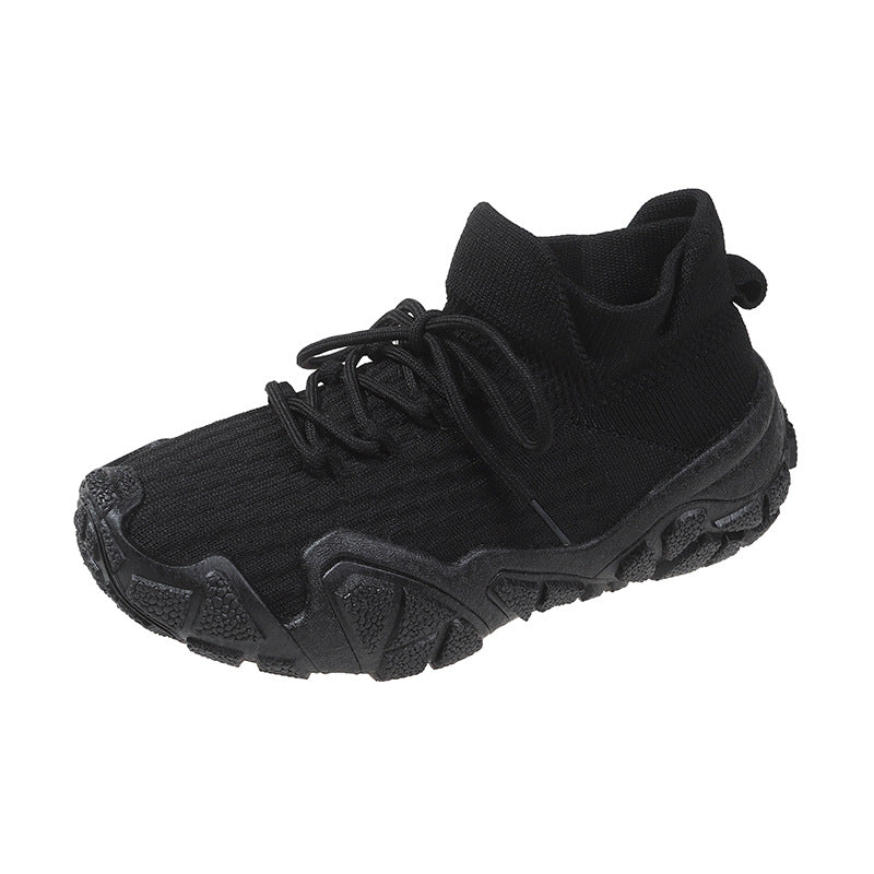 Chaussures monocouches de sport décontractées Flyknit de couleur unie