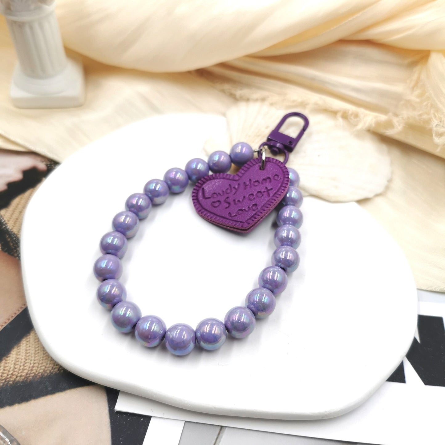Porte-clés pour étui de téléphone bricolage, couleur bonbon à la mode