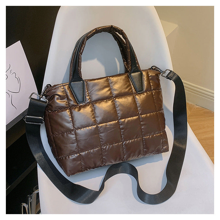 Bolso tipo chaqueta de algodón tipo bandolera con hombro para mujer de gran capacidad