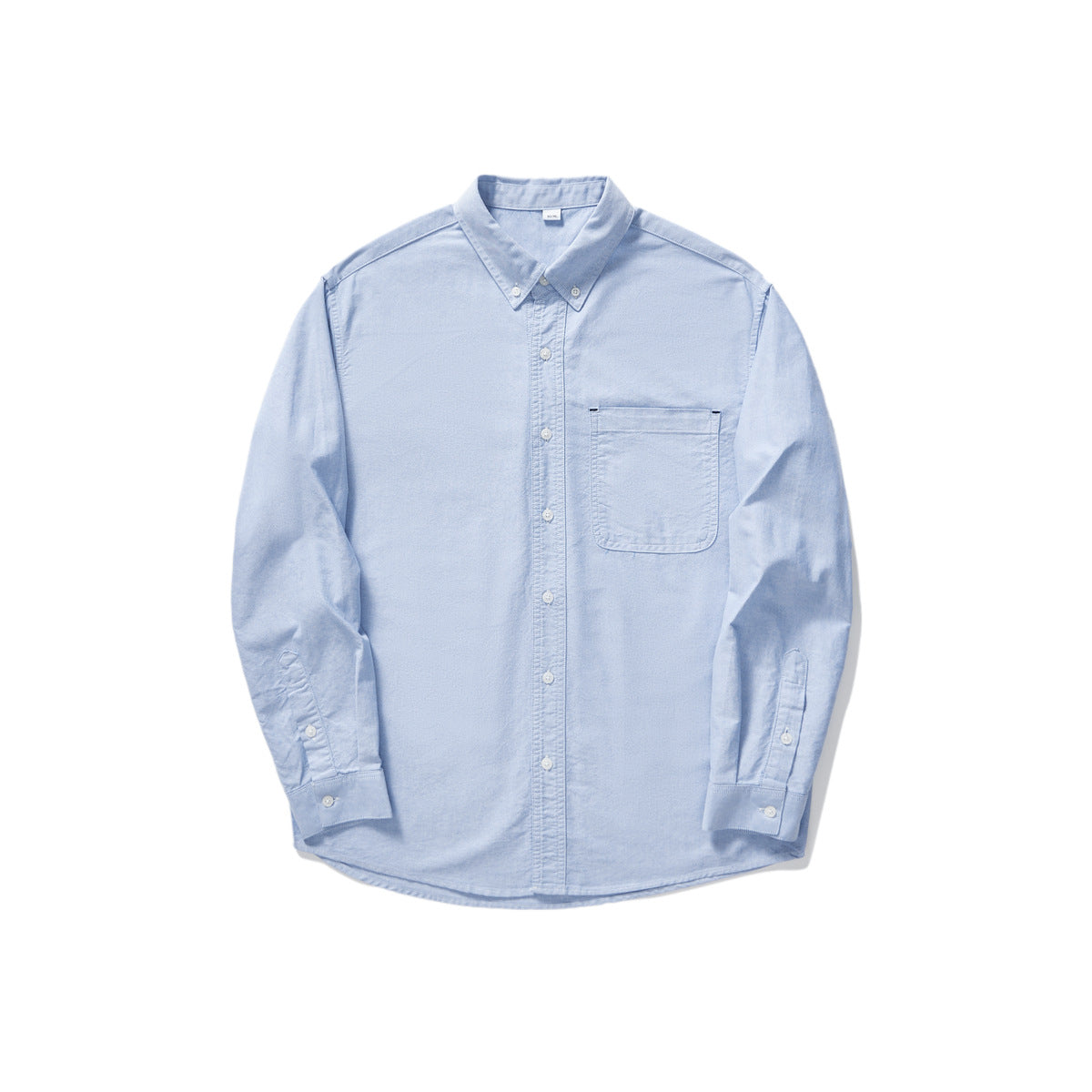Oxford Long Sleeve Shirt Simple Solid Color