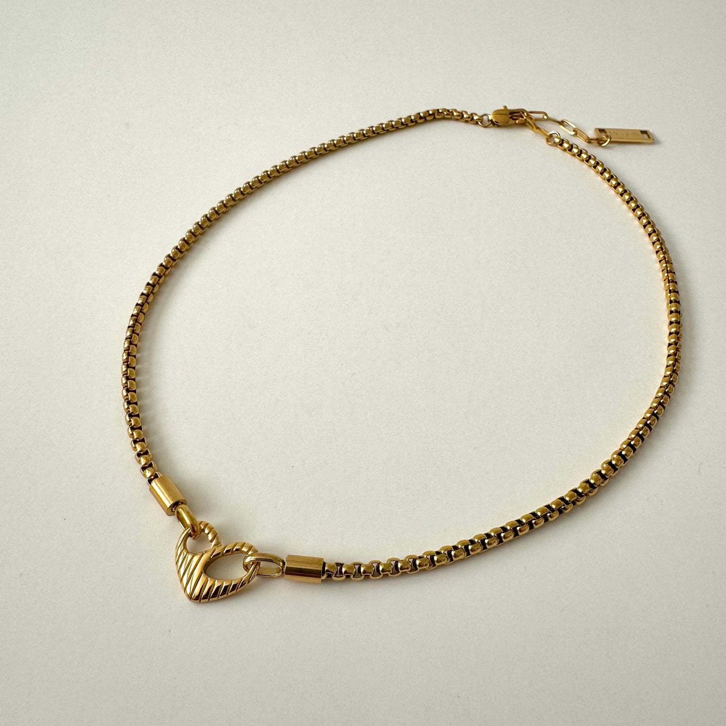 Colgante de collar de corazón de acero inoxidable