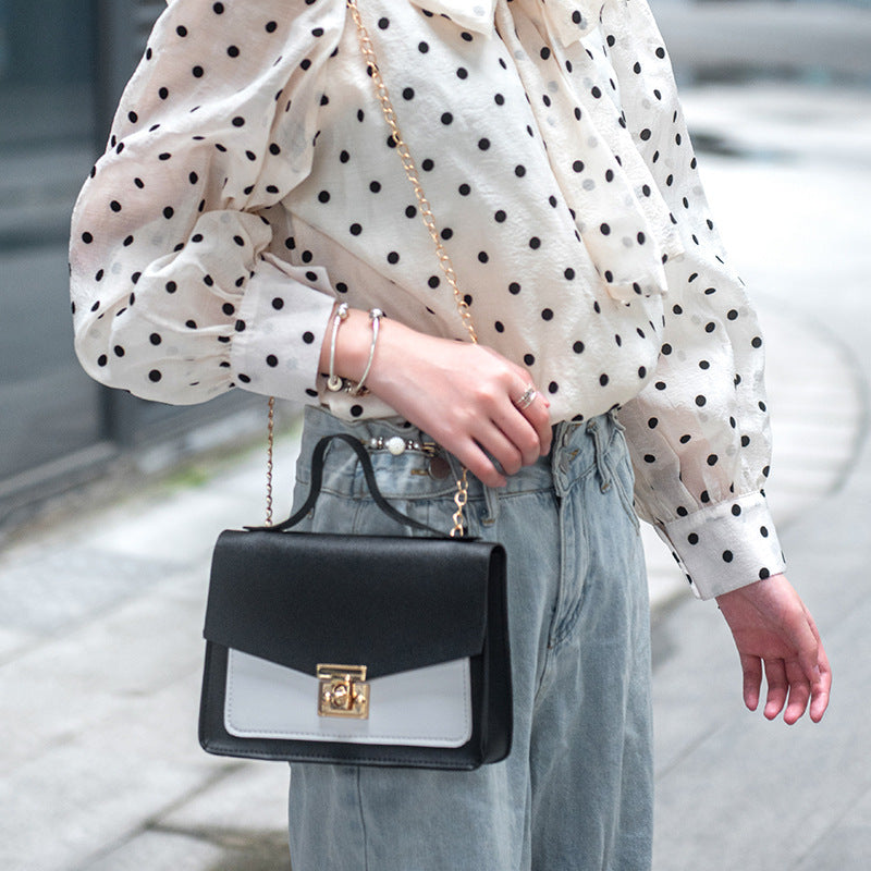 Sac messager à bandoulière avec serrure à chaîne à la mode