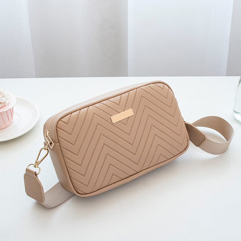 Sac à bandoulière décontracté à motif ondulé pour femmes