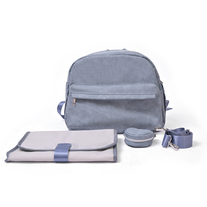 Sac à dos multifonctionnel pour maman, grande capacité en cuir PU, séparation sèche et humide, sac de voyage pour bébé