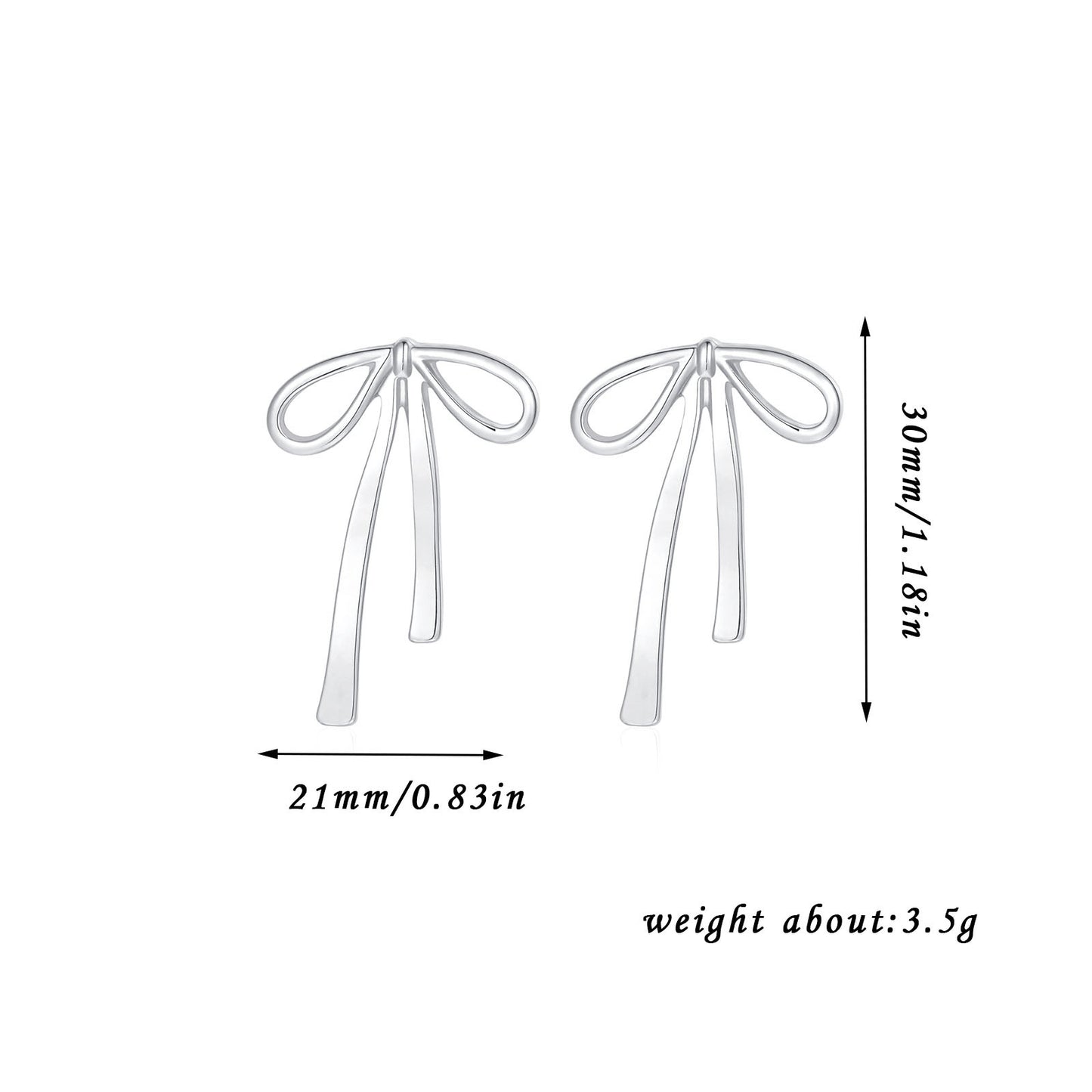 Boucles d'oreilles nœud en alliage pour femmes, légères