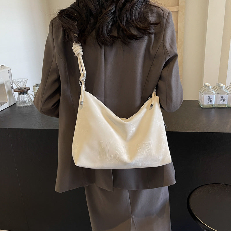 Bolso tipo cubo de gran capacidad cruzado de otoño e invierno moda todo fósforo alto sentido