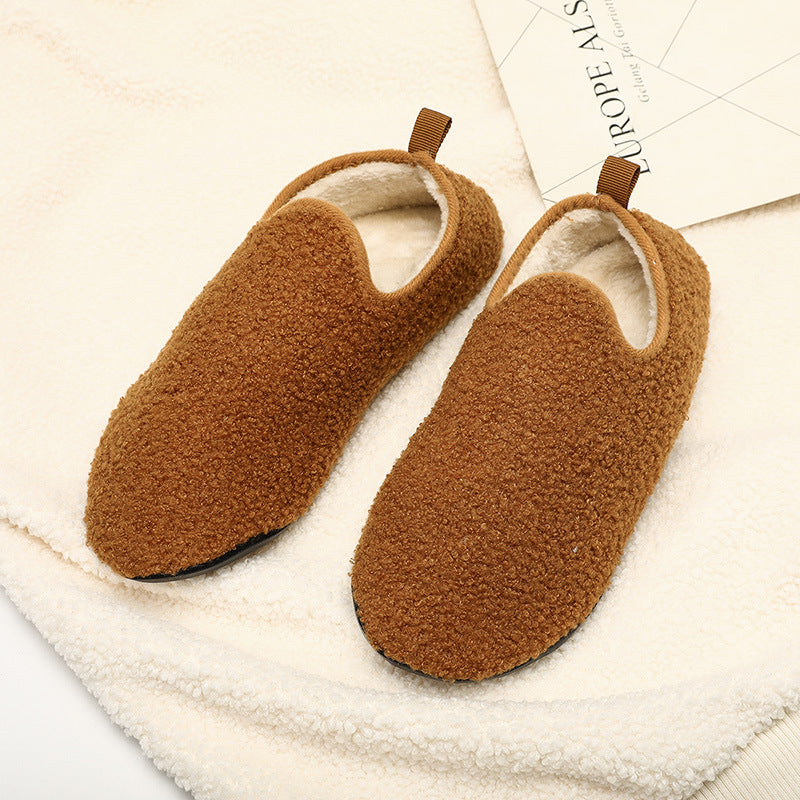 Winter Plain Home Indoor Cotton Slippers Confinement Soft Bottom