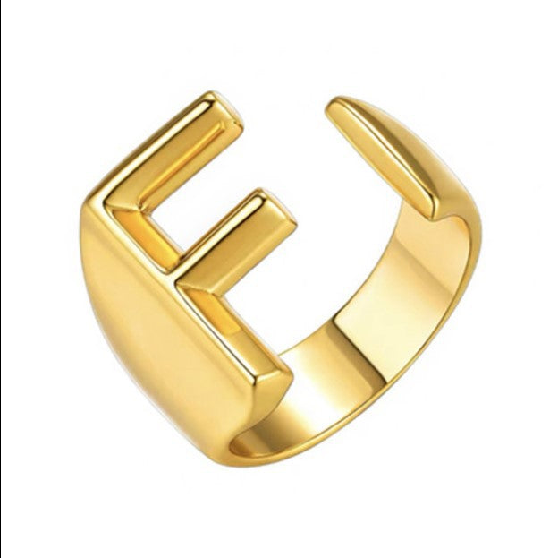 Women's Personality Fashion 26 English Letters Ring