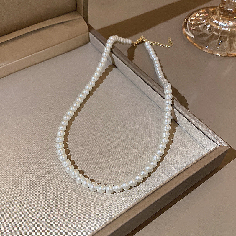 Collier de perles d'amour à coutures assorties pour femmes