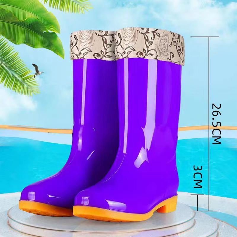 Botas de lluvia acolchadas de algodón y terciopelo antideslizantes a la moda para hombre