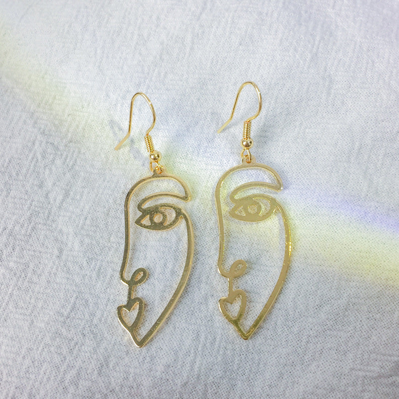 Petites boucles d'oreilles coréennes exquises, style froid