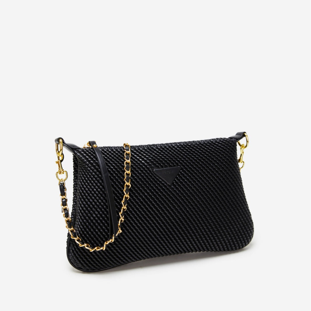 Sac à bandoulière à une épaule en cuir tissé créatif