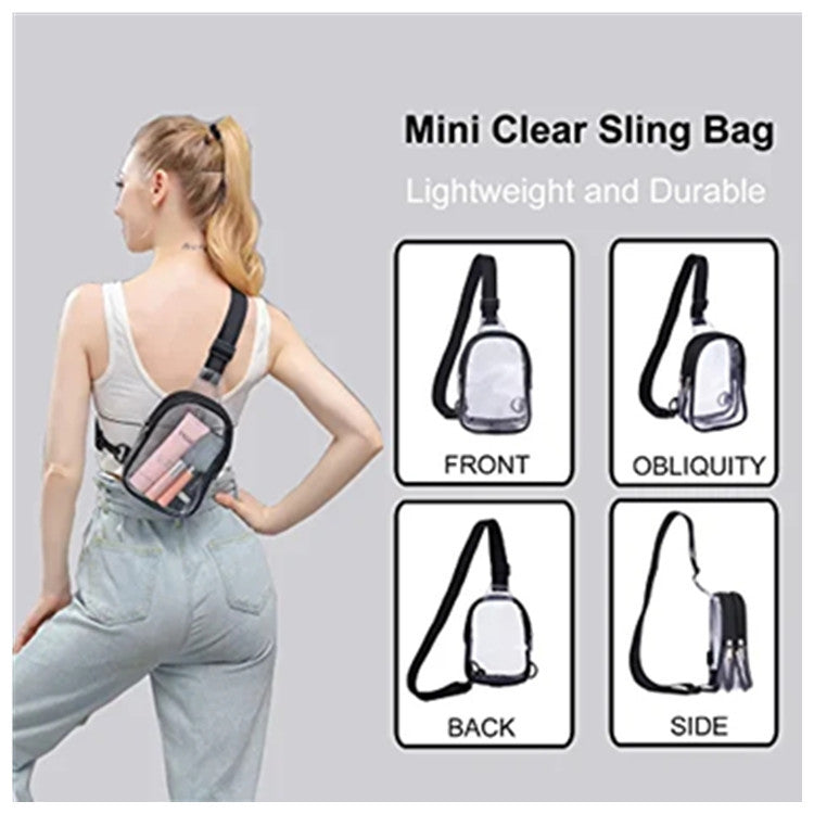 Pvc Transparent Chest Mini Travel Crossbody Waterproof Sports Bag