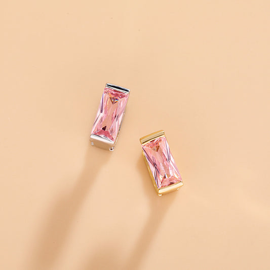 Grande douille à dents en Zircon pour hommes, rangée verticale rouge et verte