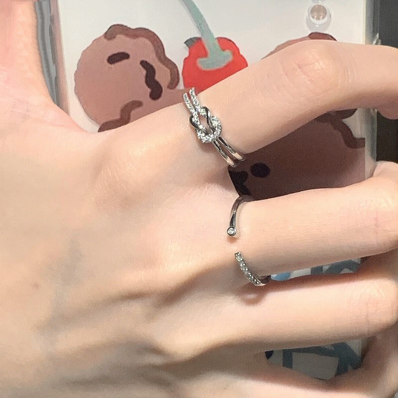 Anillo de lazo de estilo coreano para mujer