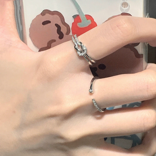 Anillo de lazo de estilo coreano para mujer