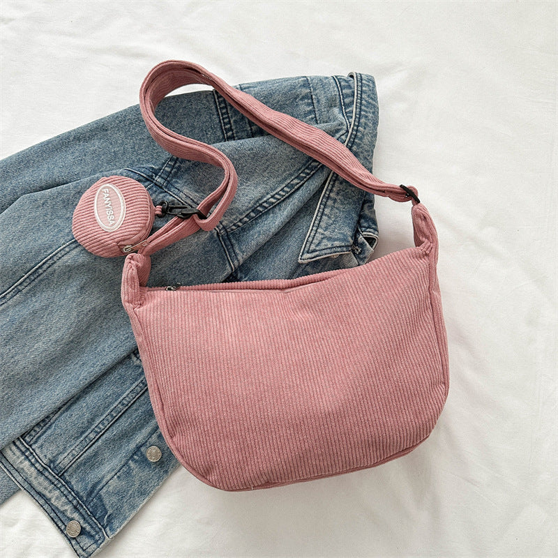 Sac messager à bandoulière simple de style coréen pour femmes