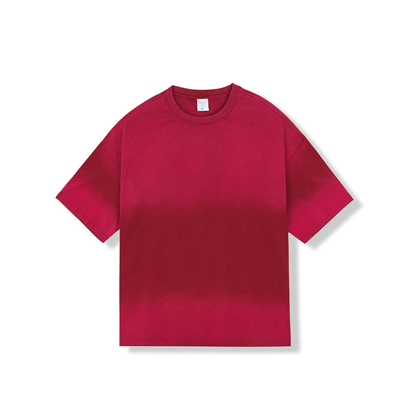 260g Pure Cotton Washed Old Tie-dyed Short-sleeved T-shirt