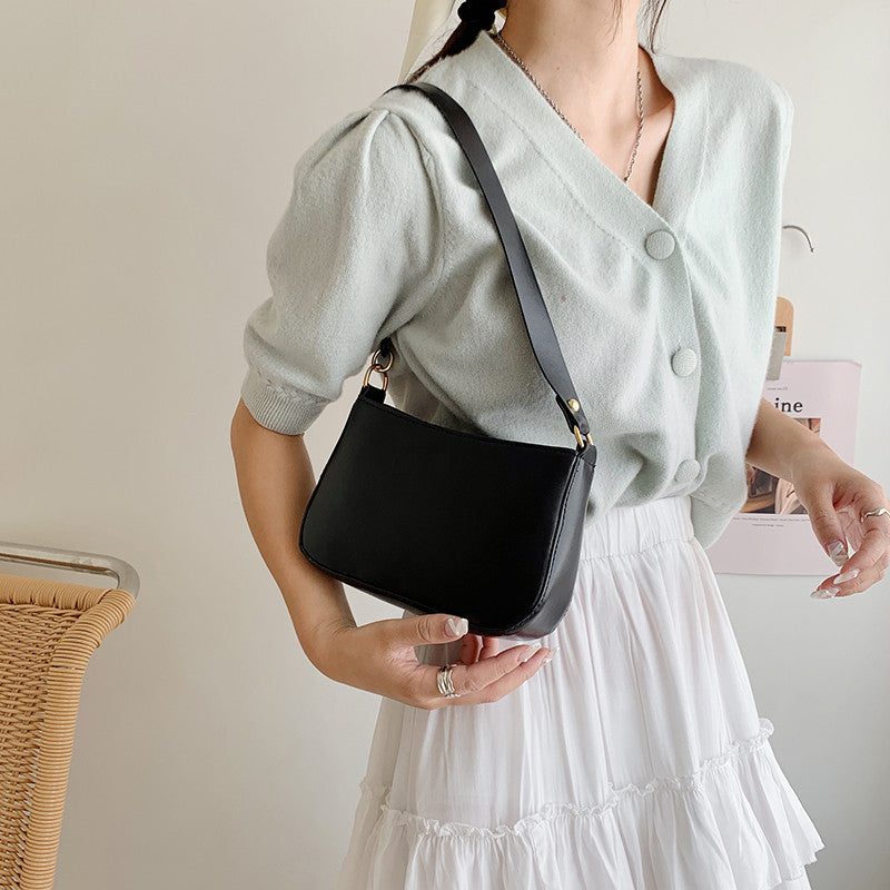 Sac à bandoulière simple avec chaîne et texture de célébrité sur Internet