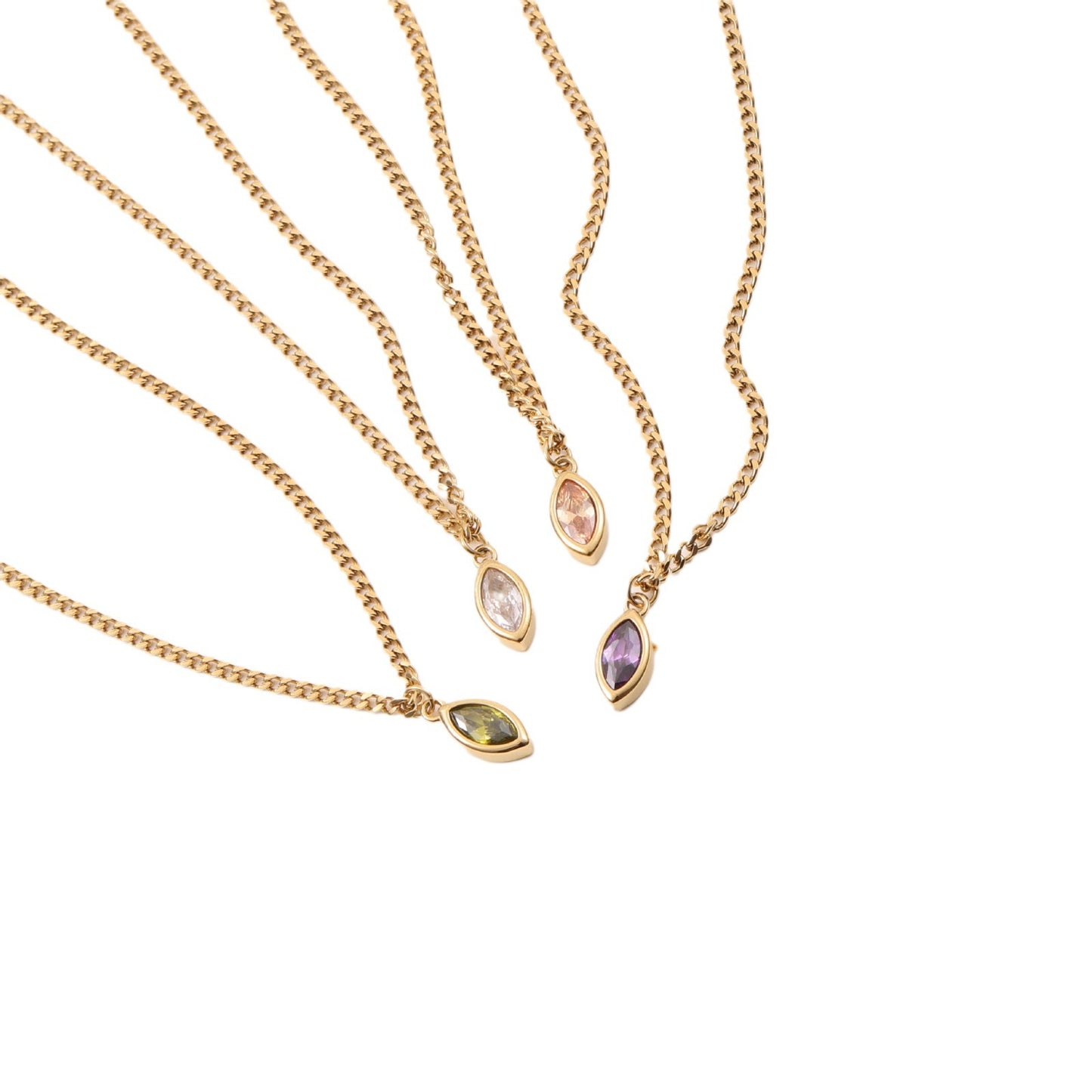 Fashion Multicolor Eye Zircon Necklace