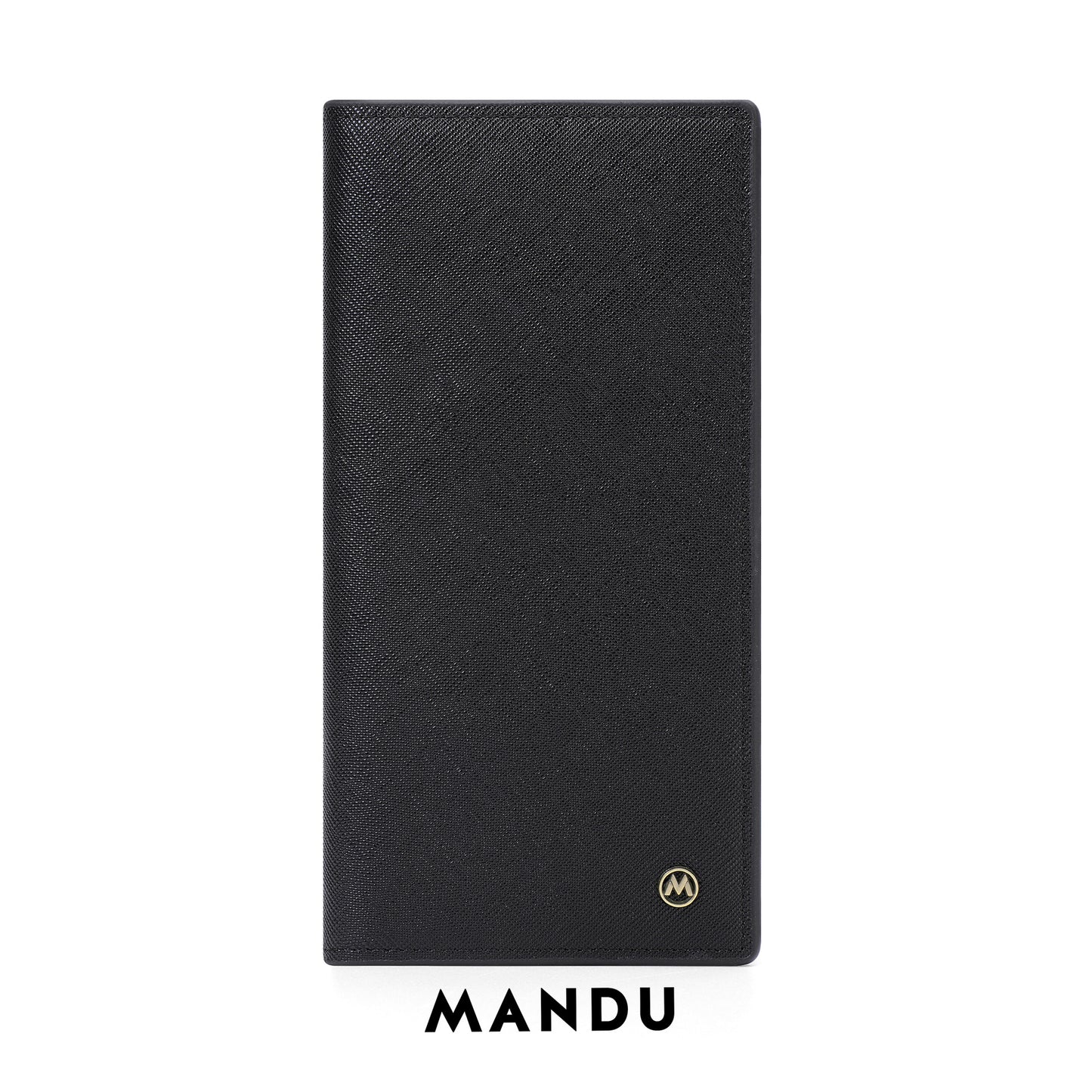 Cartera de hombre con patrón cruzado largo a la moda