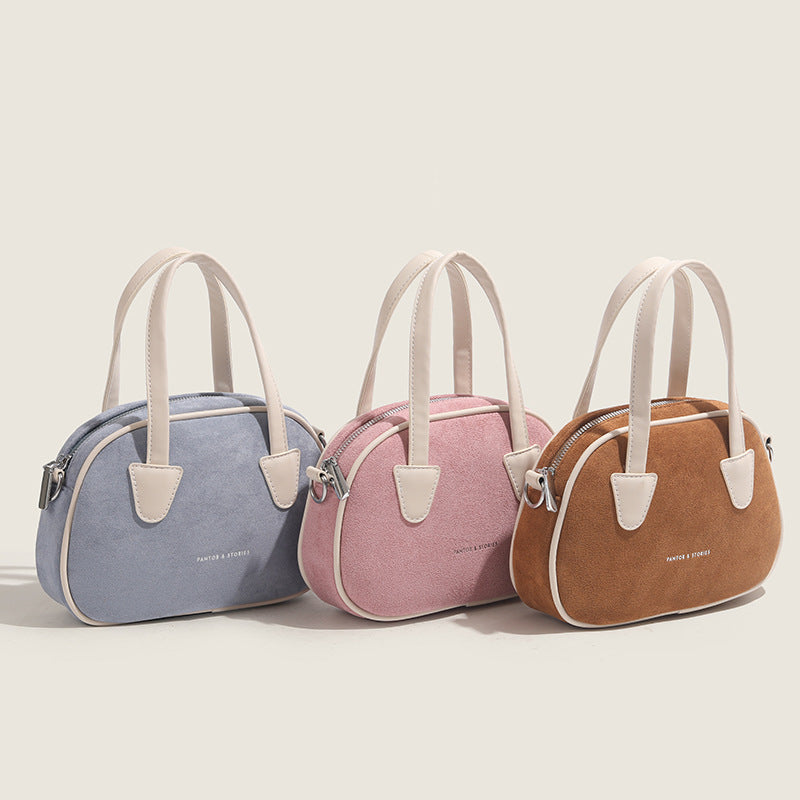 Sac d'oreiller givré de couleur contrastée de Bowling Portable de niche de corée du sud
