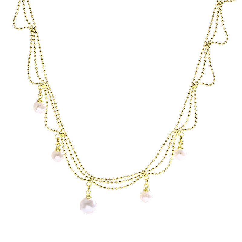 Collier de perles d'amour à coutures assorties pour femmes