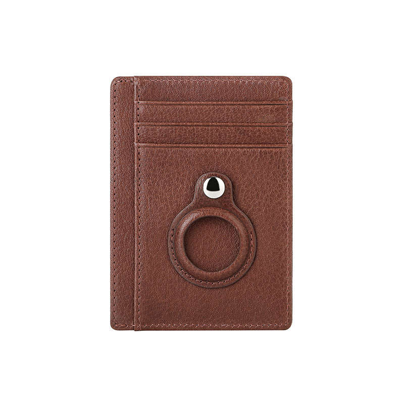 Cartera con tarjetero multifuncional de piel de vaca de primera capa para hombre