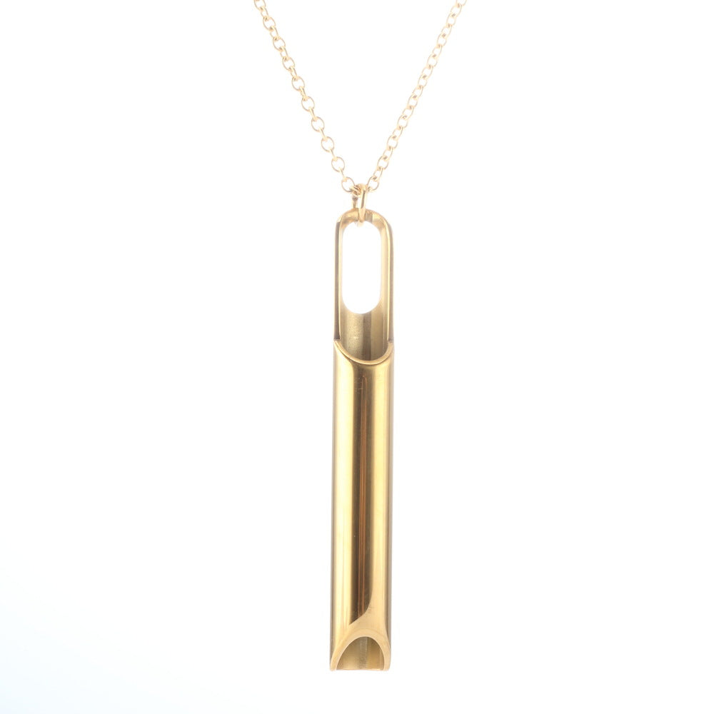 Collier de tube rond de décompression de sifflet de respiration sculpté