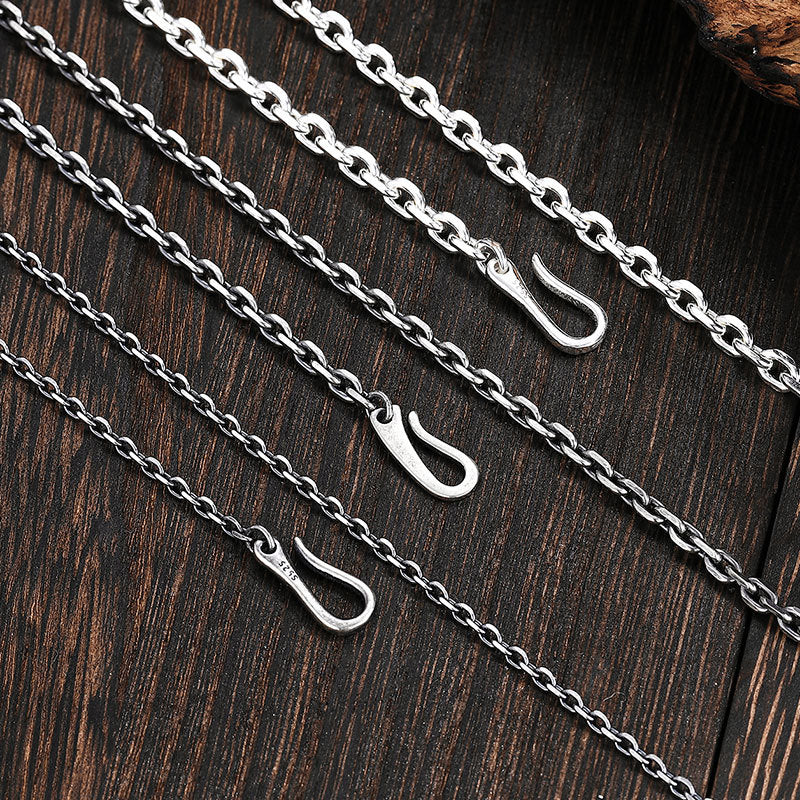 Collares de plata esterlina para hombres y mujeres