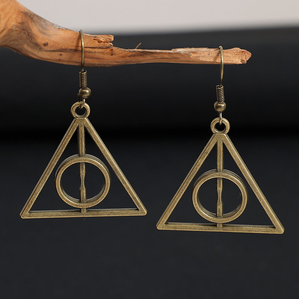 Boucles d'oreilles vintage ailes triangle pour femme