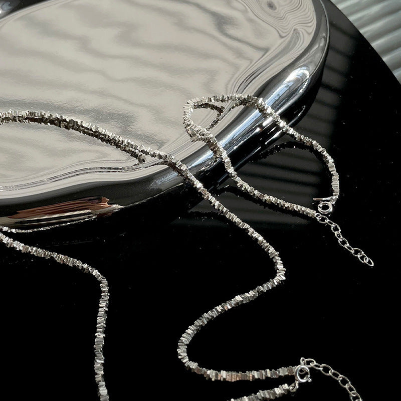 Collier Argent Géométrique Mode Rétro Femme