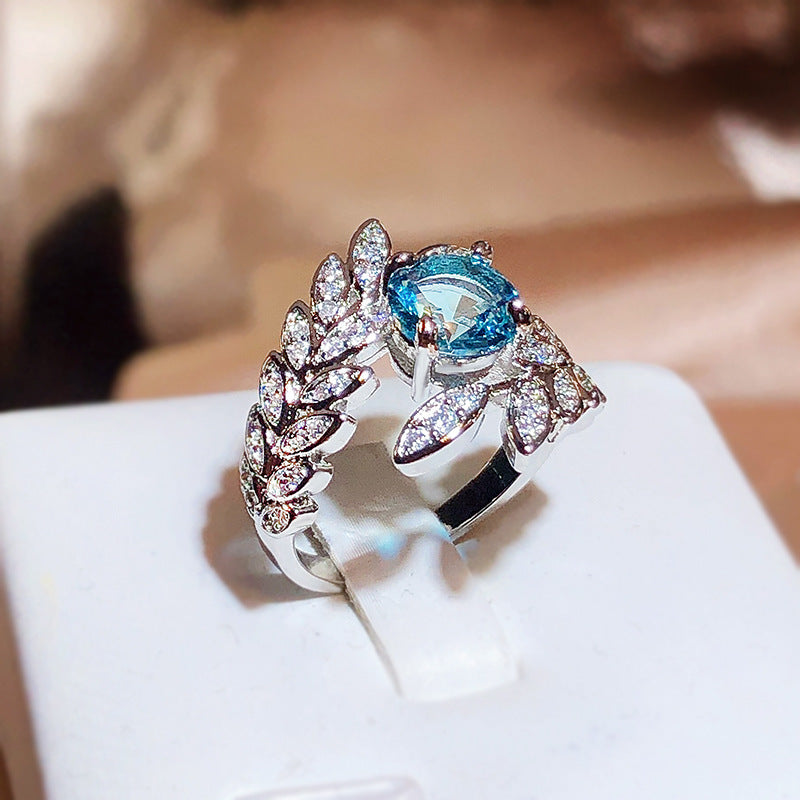 Bague Super Plume De Paon Ouverture Femelle