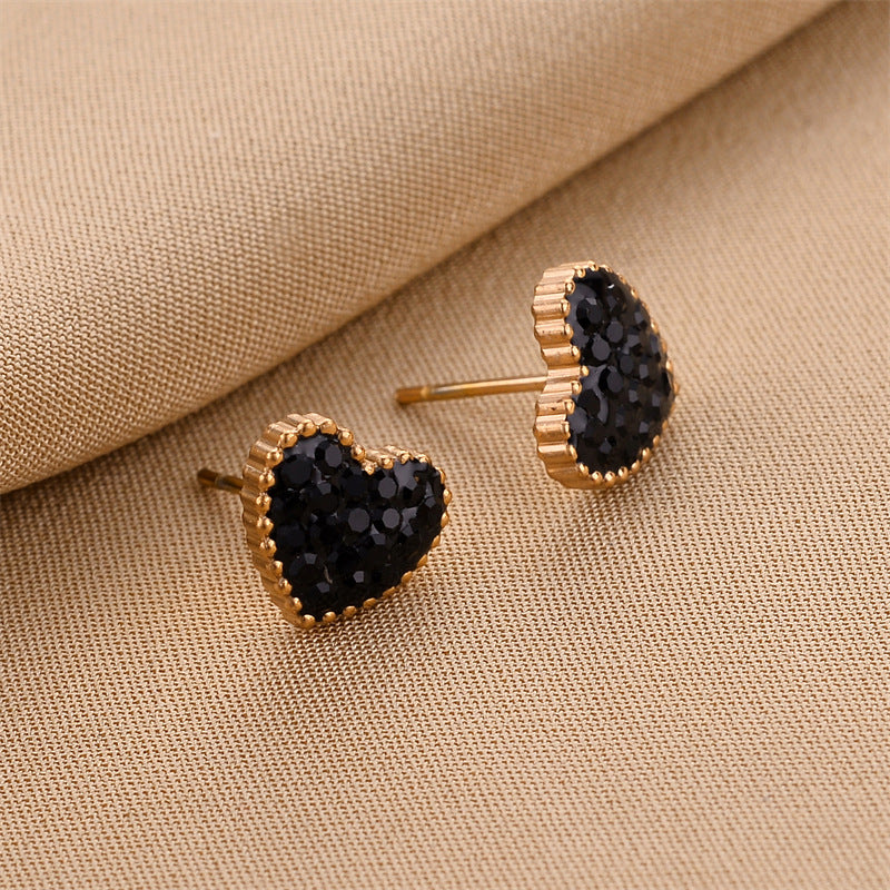 Boucles d'oreilles européennes et américaines en acier titane sans décoloration