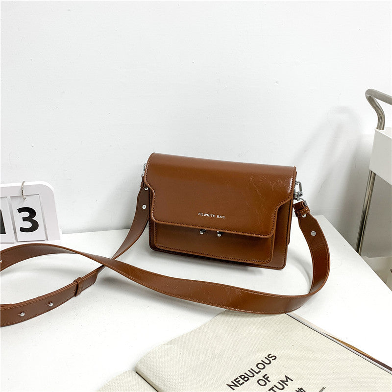 Simple PU petit carré étudiant mode décontracté tout-match sac à bandoulière