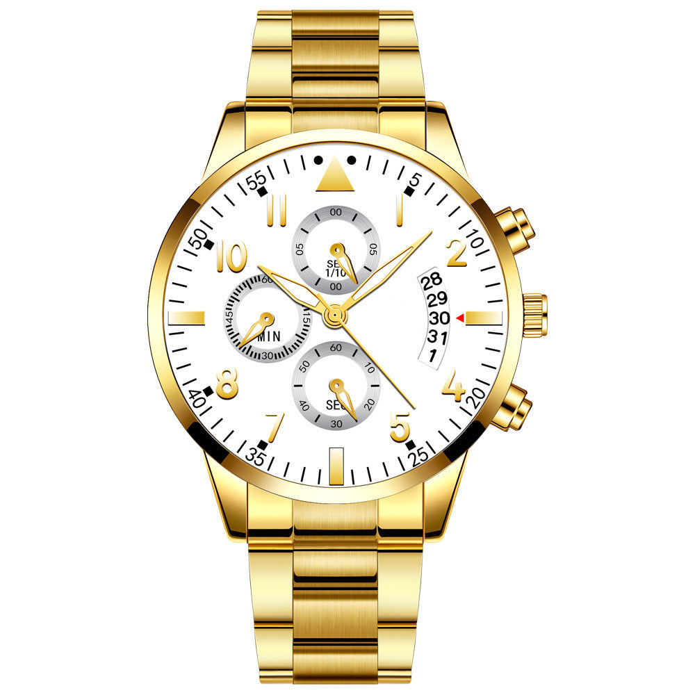 Moda masculina de acero inoxidable con puntero luminoso.