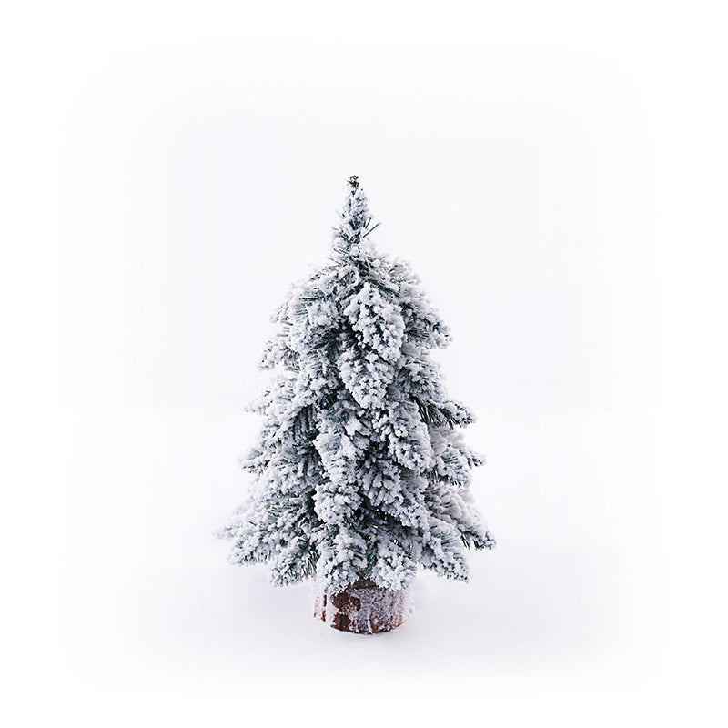 Petit sapin de Noël floqué Mini sapin de Noël