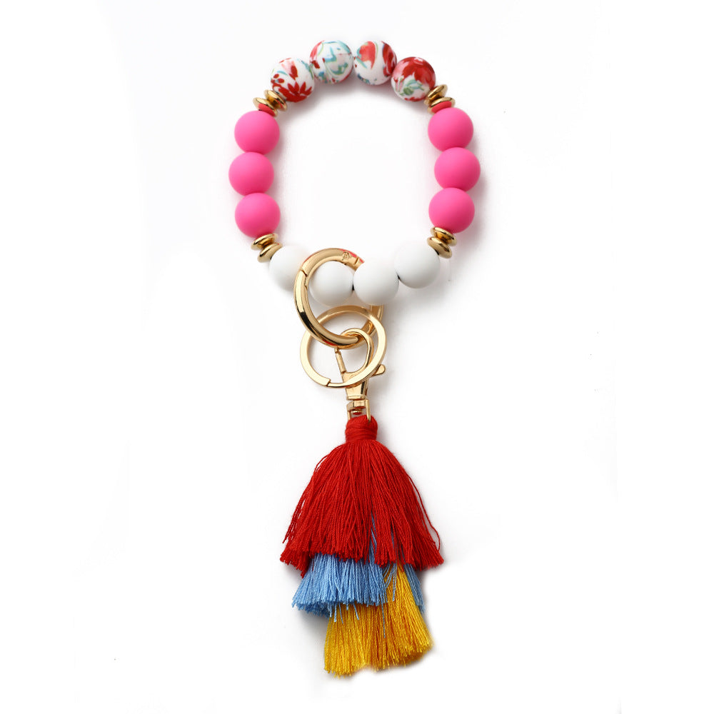 Bohemian Style Tassel Pattern Silica Gel Bracelet