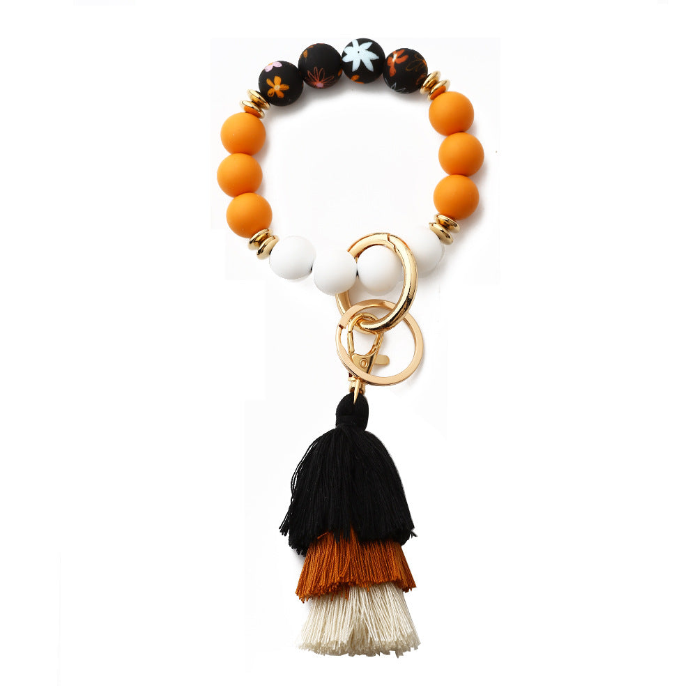 Bohemian Style Tassel Pattern Silica Gel Bracelet