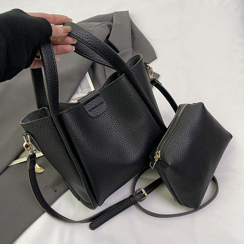 Bolso de mujer con patrón de lichi, cubo, moda, portátil