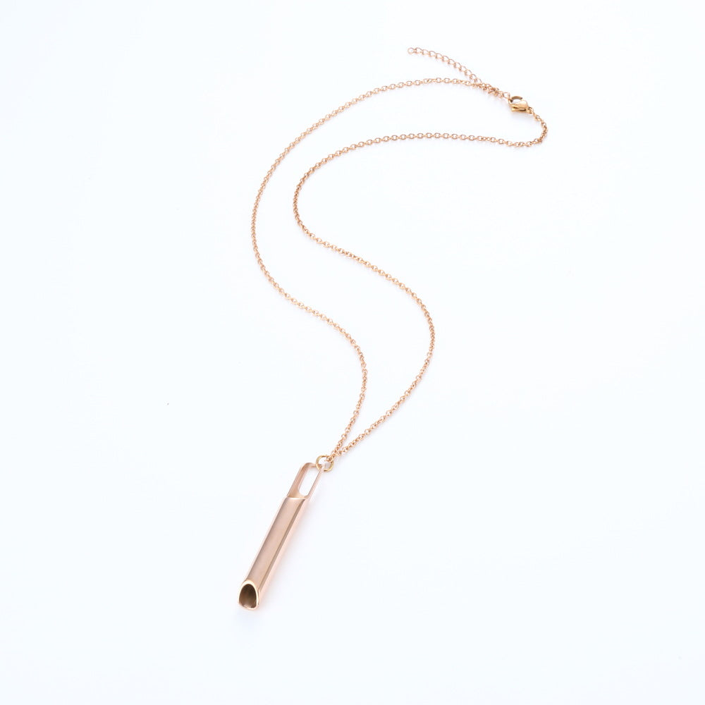 Collier de tube rond de décompression de sifflet de respiration sculpté