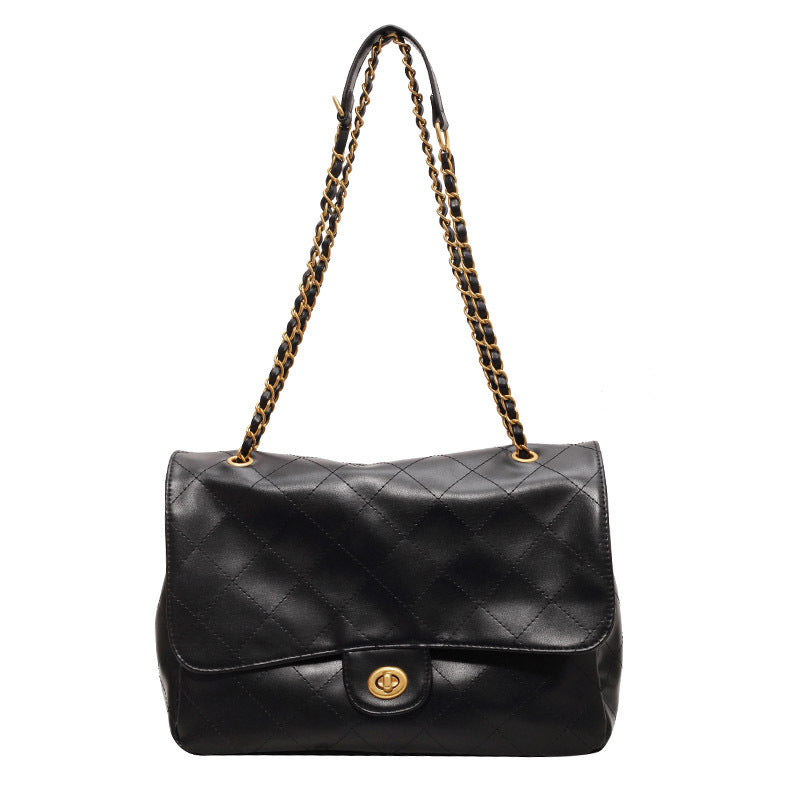 Sac à chaîne en losange rétro Simple de grande capacité, sacoche sous les bras