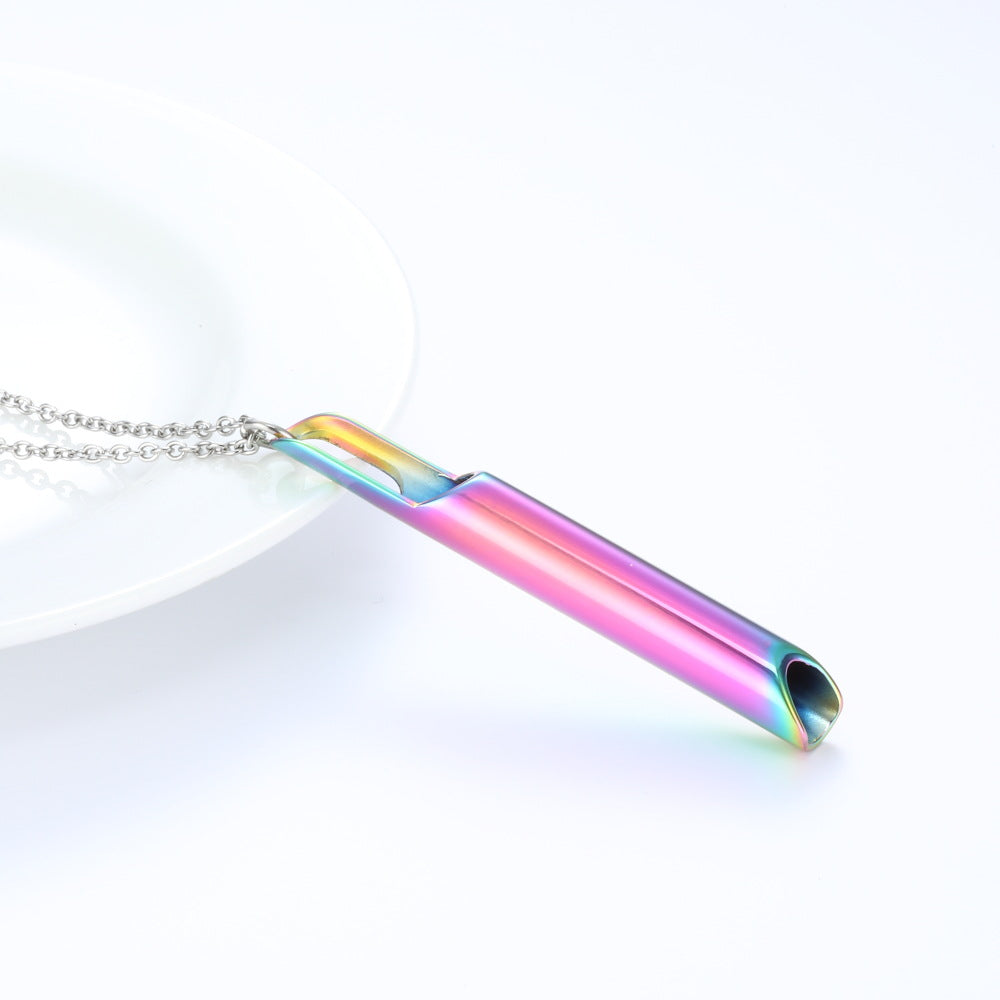 Collier de tube rond de décompression de sifflet de respiration sculpté