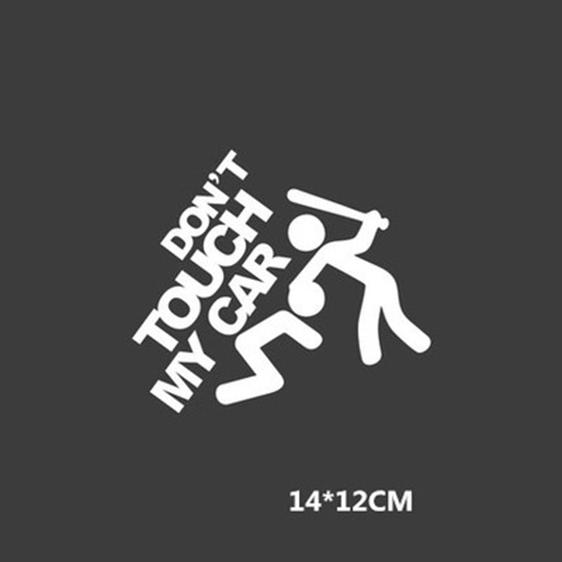 Don't Touch My Car Reflective Bumper Sticker