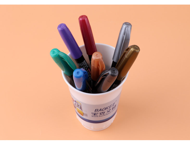 Álbum de tarjetas de felicitación con bolígrafo artesanal metálico