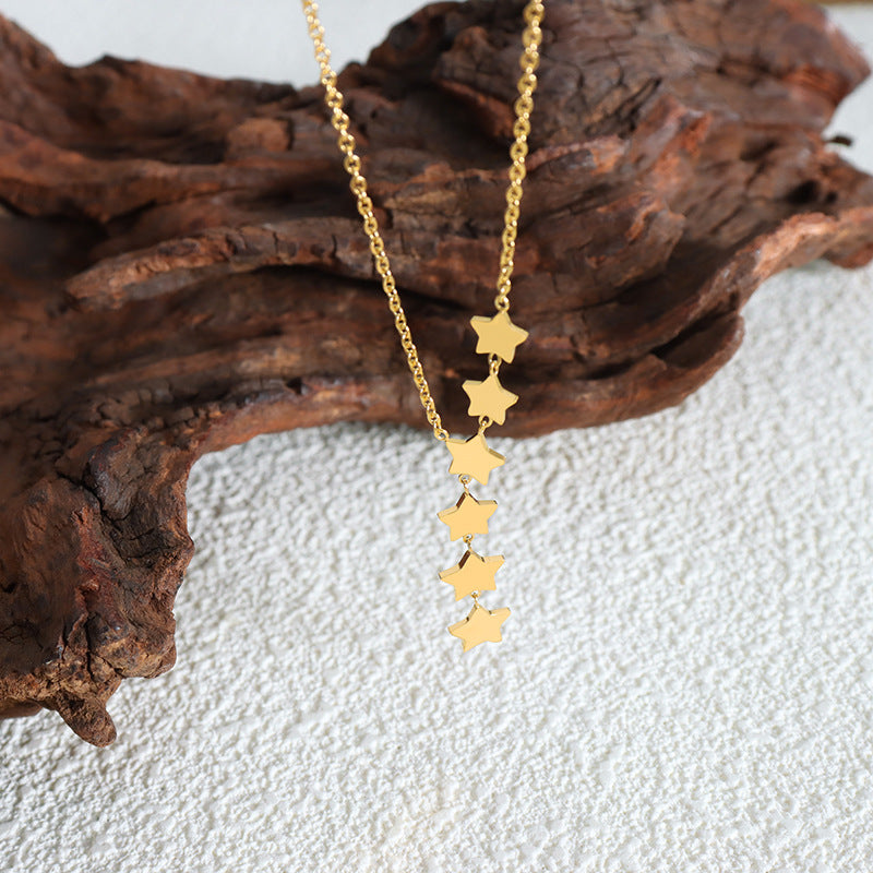 Naturel XINGX en forme de gland capricieux pendentif lumière de luxe minorité Simple titane acier collier bijoux