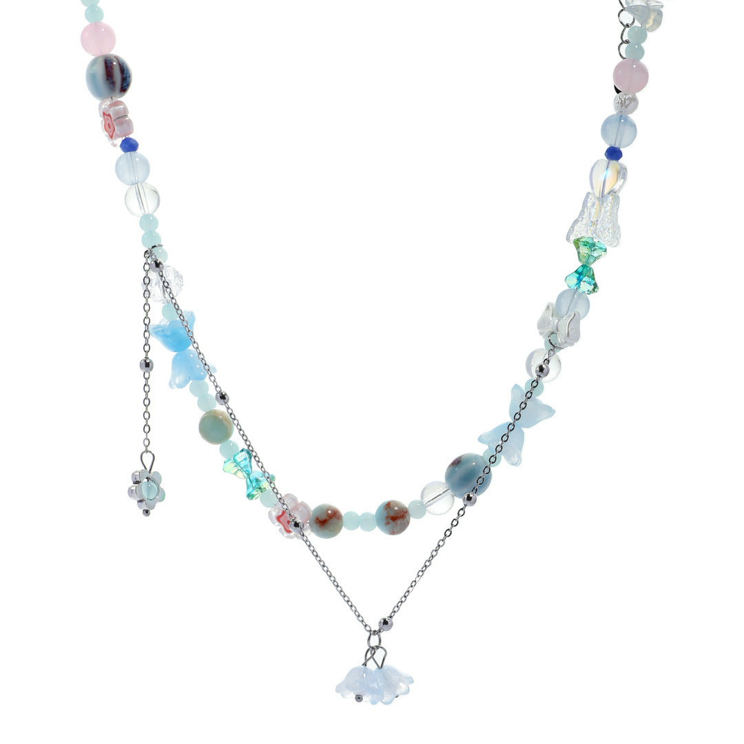 Collar de mariposa de cristal láser Linglan Story