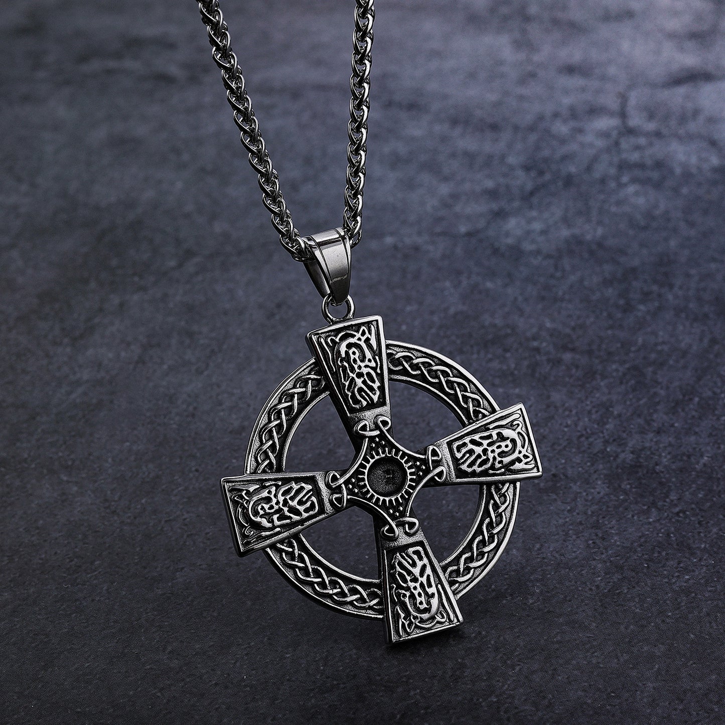 European And American Style Domineering Celtic Cross Shape Pendant Stainless Steel Pendant